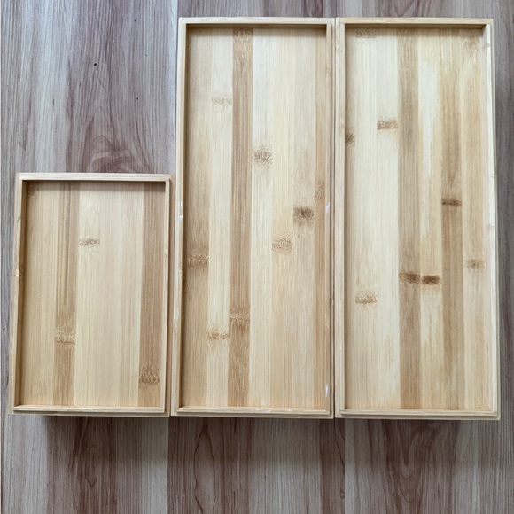 Set of Bamboo Drawer Organizers - Picture 2 of 2